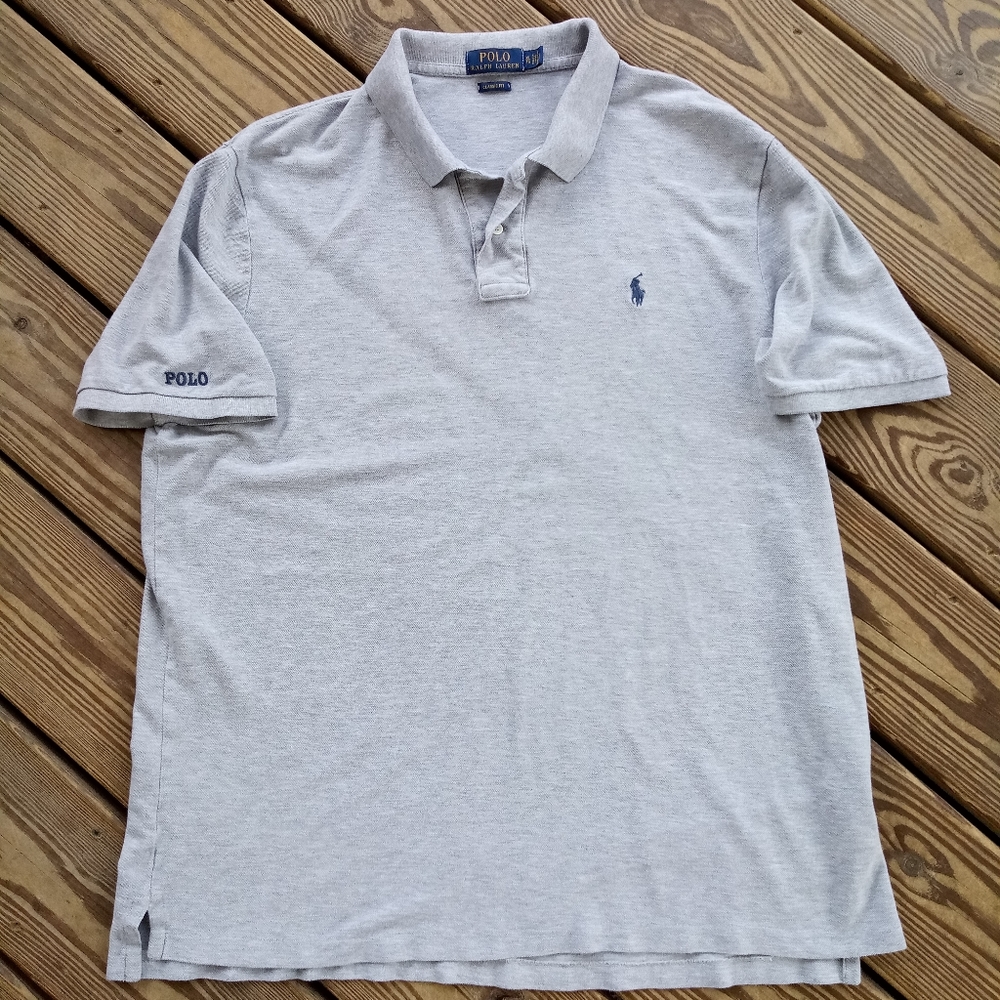 Polo Ralph Lauren Grey Short Sleeve Button Up Size XL